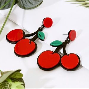 🍒Trendy Acrylic Cherry Stud Earrings